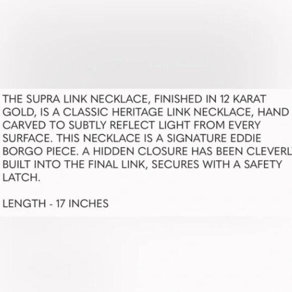 New Eddie Borgo Supra Gold 12 Karat Chain Link Necklace - Picture 5 of 7